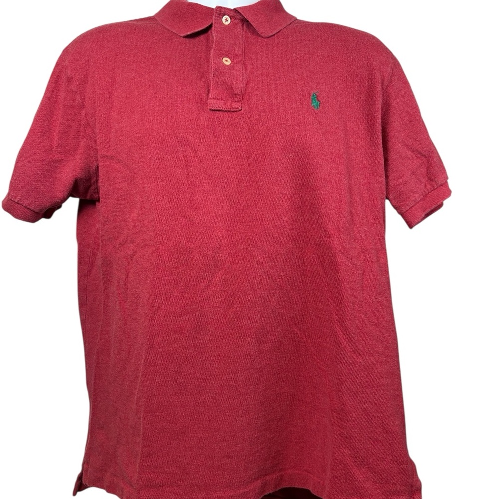 Men’s Polo by Ralph Lauren Red Classic Logo Polo Shirt L